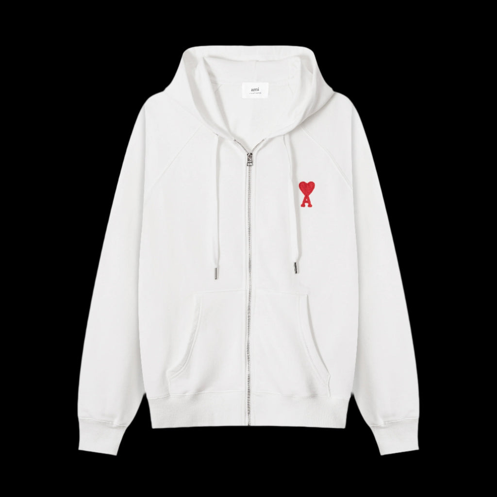 Ami Paris White Zip Up DripHaus