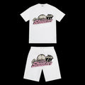 Trapstar Shooters Short Set White/Pink DripHaus