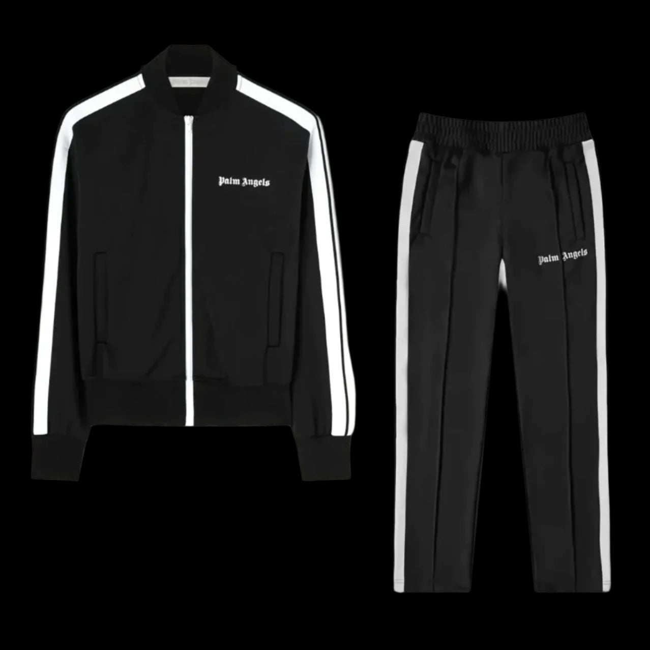 Palm Angels Tracksuit Black&White DripHaus