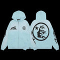Hellstar Zip Up Hoodie Blue DripHaus