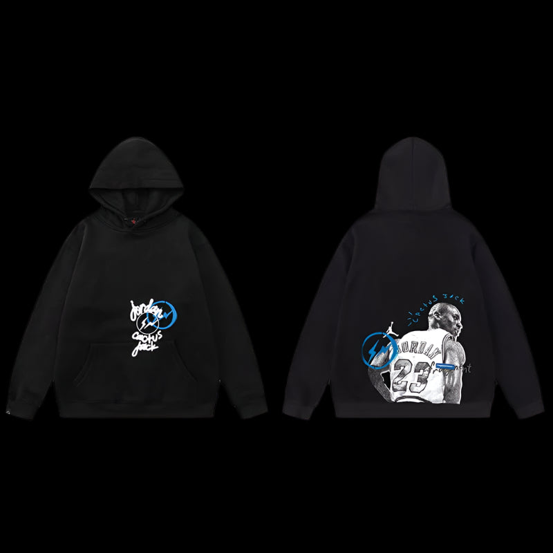 Cactus Jack X Fragment X Jordan Hoodie Black DripHaus