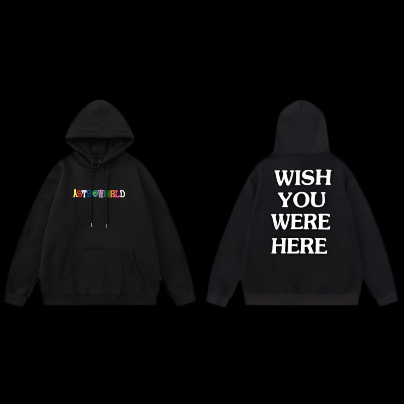 Astroworld Wish You Were Here Hoodie Black DripHaus