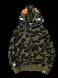 Bape Zip Up Hoodie Camo Green DripHaus