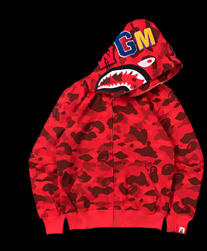 Bape Zip Up Hoodie Red DripHaus
