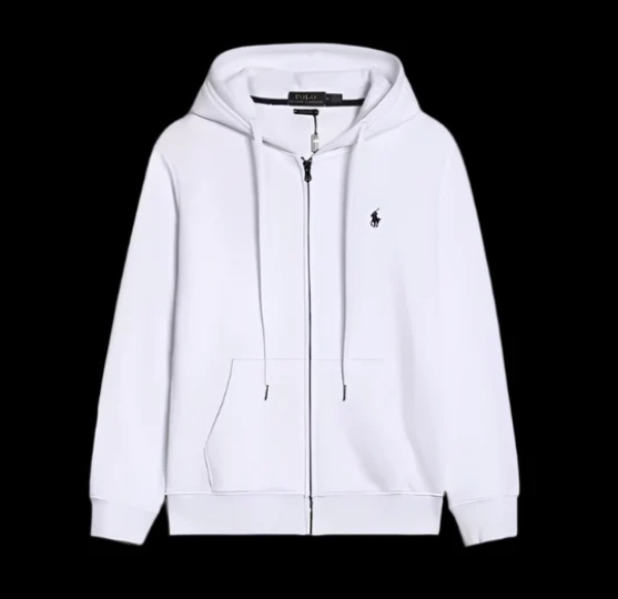 Ralph Lauren White Zip Up DripHaus