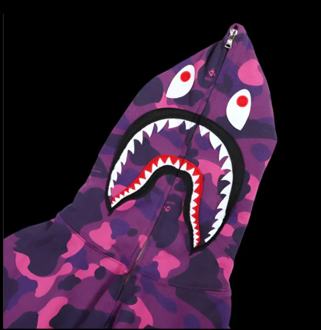 Bape Zip Up Hoodie Purple DripHaus