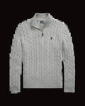 Ralph lauren cable knit quarter zip Mares